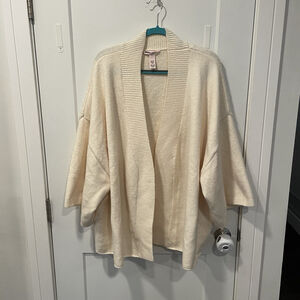 Victoria's Secret Luxe Crème Knit Wrap Sweater Candlelight Size XL/XXL NWOT